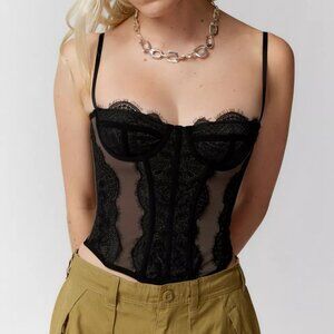 Out From Under Modern Love Corset NWT Size M Black